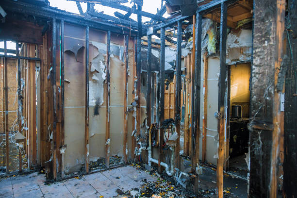 Professional Fire Damage Repair technician working in Crump, TN